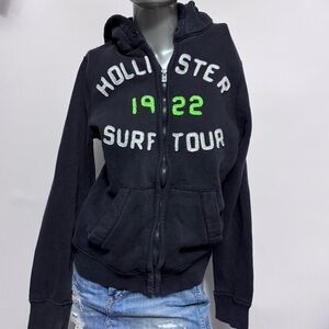 Hollister Navy Blue Zip Hoodie